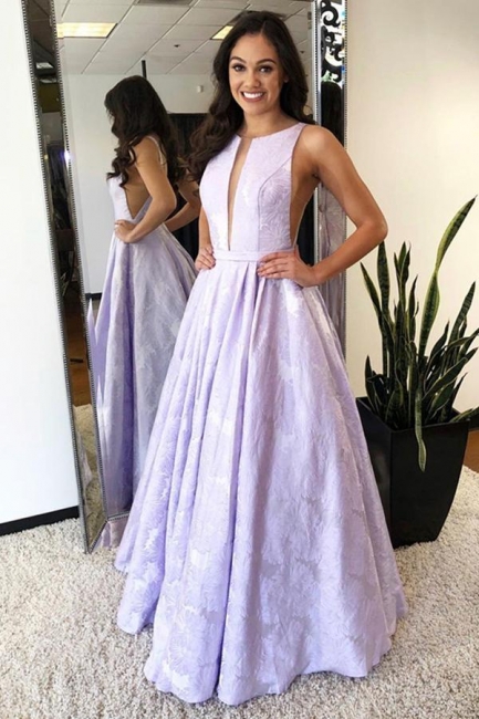 Chic Lace Jewel Prom Dresses Ruffles Keyhole Sleeveless Sexy Evening Dresses
