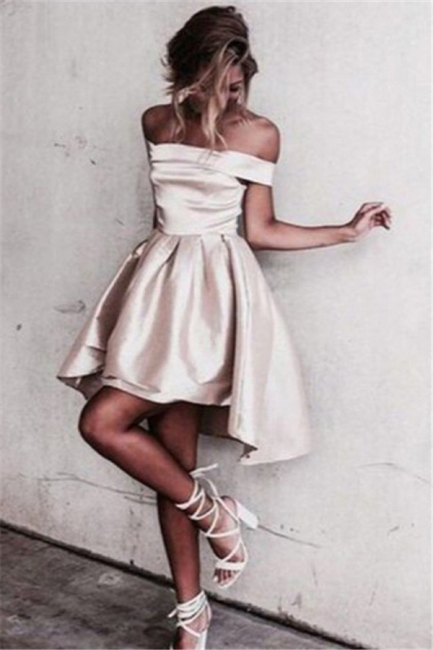 Newest A-line Mini Off-the-shoulder Homecoming Dress