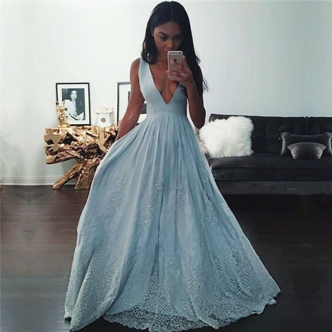 Off Shoulder Baby Blue Lace Long Floral Prom Dress, Blue Lace Floral F –  abcprom