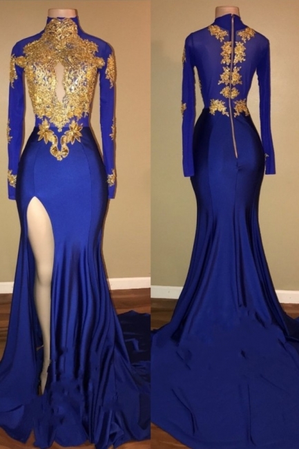 Blue And Gold Long Dress Hot Sale, 55 ...