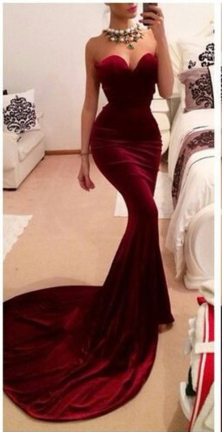 New Sweetheart Sleeveless Mermaid Prom Dresses Sexy Evening Gowns