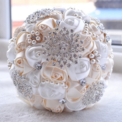 Stunning Beading Wedding Bouquet in Multiple Colors_1