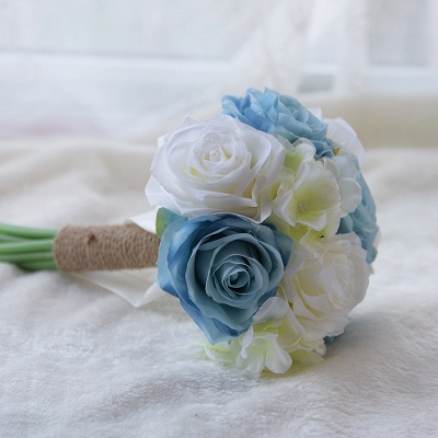 Real Touch Artificial Peony and Rose Wedding Bouquet_4