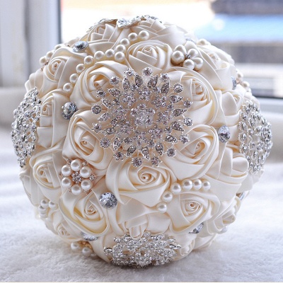 Stunning Beading Wedding Bouquet in Multiple Colors_2