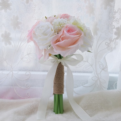 Real Touch Artificial Peony and Rose Wedding Bouquet_6