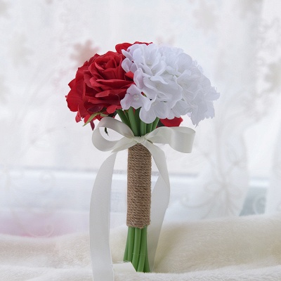 Real Touch Artificial Peony and Rose Wedding Bouquet_3
