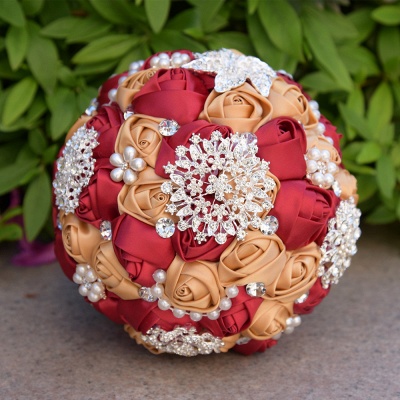 Stunning Beading Wedding Bouquet in Multiple Colors_4