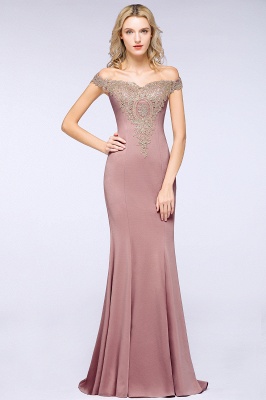 Classy Sweetheart Off-the-shoulder Backless Appliques Floor-length Mermaid Prom Dress_19