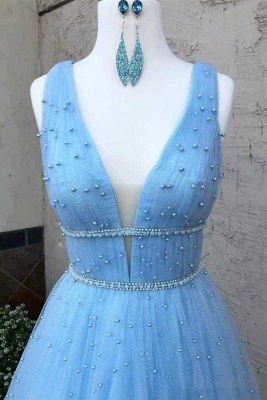 Chic Sequins Straps Prom Dresses Sleeveless Sexy Evening Dresses with Beads_2
