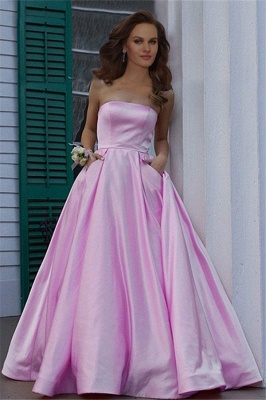 Burgundy Strapless Ruffles Prom Dresses Sleeveless Sexy Evening Dresses with Pocket_2
