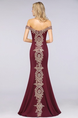 Classy Sweetheart Off-the-shoulder Backless Appliques Floor-length Mermaid Prom Dress_37