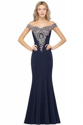 Classy Sweetheart Off-the-shoulder Backless Appliques Floor-length Mermaid Prom Dress_5