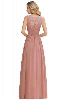Simple A-line V-neck Appliques Lace Floor-length Ruffles Prom Dress_16