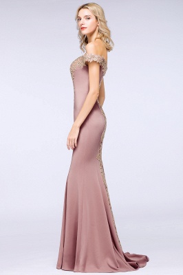 Classy Sweetheart Off-the-shoulder Backless Appliques Floor-length Mermaid Prom Dress_23