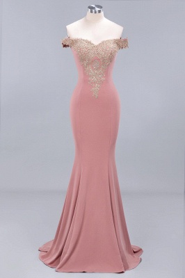 Classy Sweetheart Off-the-shoulder Backless Appliques Floor-length Mermaid Prom Dress_10