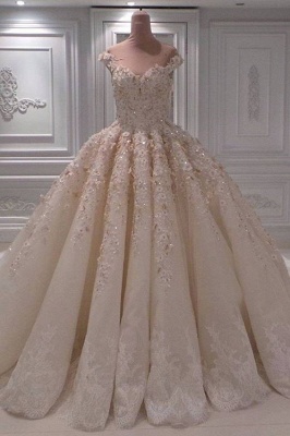 Ball Gown Lace Wedding Dresses | Off the Shoulder Bridal Gowns_1