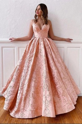 Vintage A-line Sweetheart Spaghetti Straps Appliques Lace Floor-length Prom Dress_2