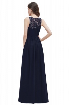 Elegant Long V-Neck Lace Ruffles Bridesmaid Dress Sequins Burgundy Chiffon Evening Dress_14