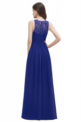 Elegant Long V-Neck Lace Ruffles Bridesmaid Dress Sequins Burgundy Chiffon Evening Dress_12