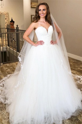 Sweetheart Ball Gown Wedding Dresses | Cheap Tulle Bridal Gowns_1