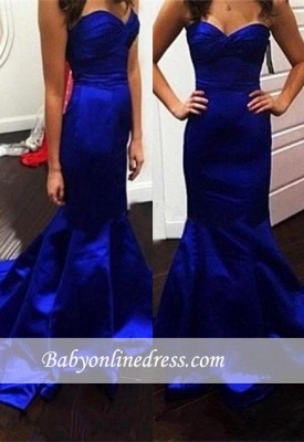 Glamorous Sweetheart Royal Blue Prom Dresses Mermaid Evening Dress_3
