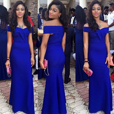 Royal Blue Prom Dresses Off-the-Shoulder Floor Length Gorgeous Evening Gowns_3