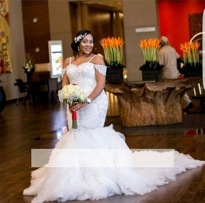 Plus Size Appliques Cap Sleeves Lace Vintage Mermaid Wedding Dress_1