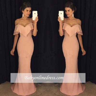 Sexy Fit and Flare Spaghetti-Strap Prom Dress Sweetheart Fit and Flare Evening Gowns_1