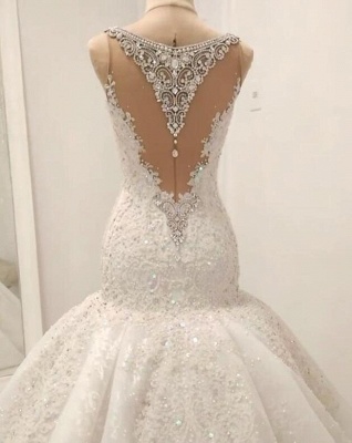 Crystal Mermaid Wedding Dresses | Straps Gorgeous Bridal Gowns 2020_3