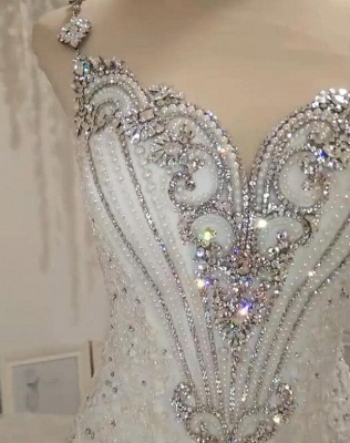 Crystal Mermaid Wedding Dresses | Straps Gorgeous Bridal Gowns 2020_5
