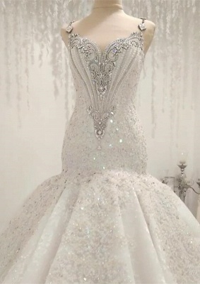 Crystal Mermaid Wedding Dresses | Straps Gorgeous Bridal Gowns 2020_1