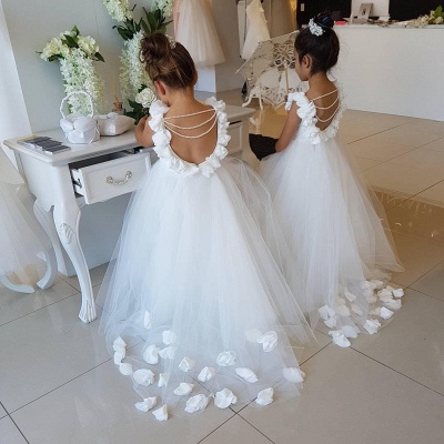 Exquisite Tulle Ball Gown Flower Girl Dresses | Scoop Juliet Flowers Girls Pageant Dresses_4