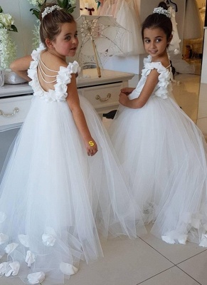 Exquisite Tulle Ball Gown Flower Girl Dresses | Scoop Juliet Flowers Girls Pageant Dresses_1