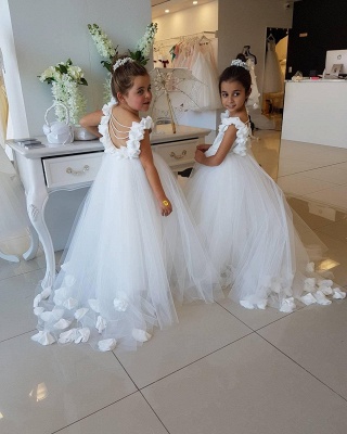 Exquisite Tulle Ball Gown Flower Girl Dresses | Scoop Juliet Flowers Girls Pageant Dresses_5