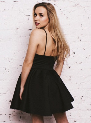 Sext Short A-Line Homecoming Dresses | Spaghetti Straps Little Black Dresses_1